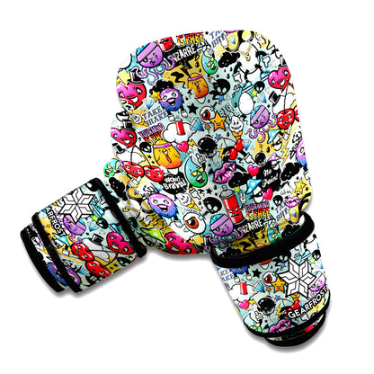 Graffiti Cartoon Characters Print Boxing Gloves