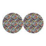 Graffiti Cartoon Characters Print Car Coasters