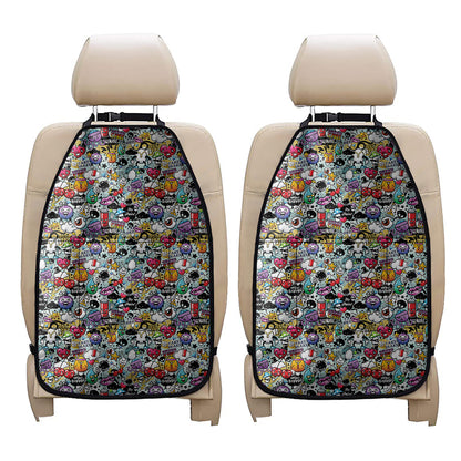 Graffiti Cartoon Characters Print Car Seat Organizers
