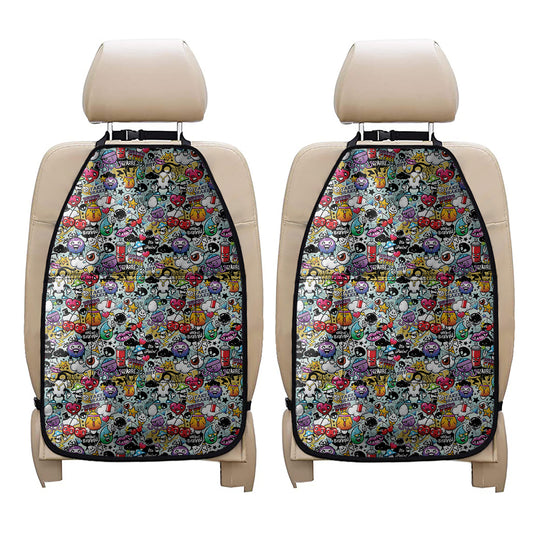 Graffiti Cartoon Characters Print Car Seat Organizers