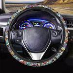 Graffiti Cartoon Characters Print Car Steering Wheel Cover