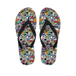 Graffiti Cartoon Characters Print Flip Flops