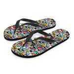 Graffiti Cartoon Characters Print Flip Flops