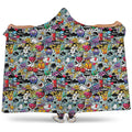 Graffiti Cartoon Characters Print Hooded Blanket
