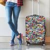 Graffiti Cartoon Characters Print Luggage Cover