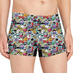 Graffiti Cartoon Characters Print Men's Boxer Briefs