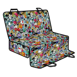 Graffiti Cartoon Characters Print Pet Car Back Seat Cover