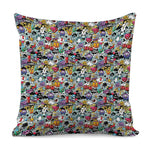 Graffiti Cartoon Characters Print Pillow Cover