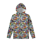 Graffiti Cartoon Characters Print Pullover Hoodie