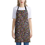 Graffiti Donut Pattern Print Apron