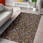 Graffiti Donut Pattern Print Area Rug