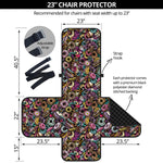 Graffiti Donut Pattern Print Armchair Protector