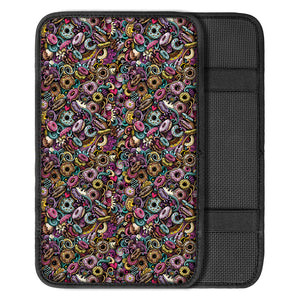 Graffiti Donut Pattern Print Car Center Console Cover