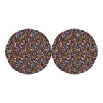 Graffiti Donut Pattern Print Car Coasters