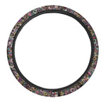 Graffiti Donut Pattern Print Car Steering Wheel Cover