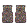 Graffiti Donut Pattern Print Front Car Floor Mats