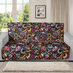 Graffiti Donut Pattern Print Futon Protector