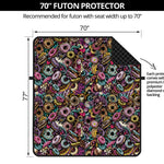 Graffiti Donut Pattern Print Futon Protector