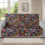 Graffiti Donut Pattern Print Futon Protector