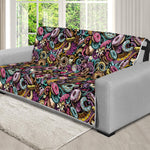 Graffiti Donut Pattern Print Futon Protector