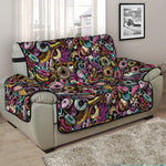 Graffiti Donut Pattern Print Half Sofa Protector