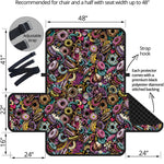 Graffiti Donut Pattern Print Half Sofa Protector