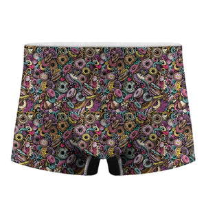 Graffiti Donut Pattern Print Men's Boxer Briefs