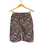 Graffiti Donut Pattern Print Men's Shorts