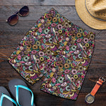 Graffiti Donut Pattern Print Men's Shorts