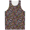 Graffiti Donut Pattern Print Men's Tank Top