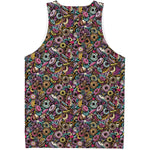 Graffiti Donut Pattern Print Men's Tank Top