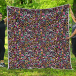 Graffiti Donut Pattern Print Quilt