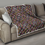 Graffiti Donut Pattern Print Quilt