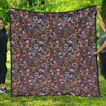 Graffiti Donut Pattern Print Quilt