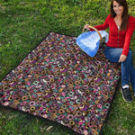 Graffiti Donut Pattern Print Quilt