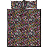 Graffiti Donut Pattern Print Quilt Bed Set