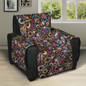 Graffiti Donut Pattern Print Recliner Protector