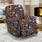 Graffiti Donut Pattern Print Recliner Slipcover