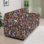 Graffiti Donut Pattern Print Sofa Cover