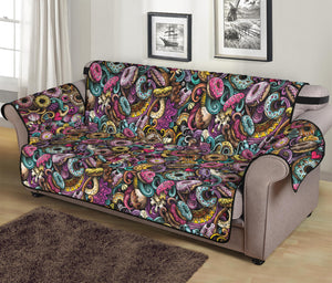 Graffiti Donut Pattern Print Sofa Protector