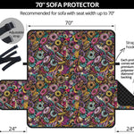 Graffiti Donut Pattern Print Sofa Protector