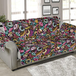 Graffiti Donut Pattern Print Sofa Protector