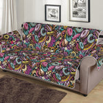 Graffiti Donut Pattern Print Sofa Protector