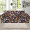 Graffiti Donut Pattern Print Sofa Slipcover