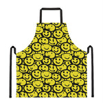 Graffiti Happy Emoji Pattern Print Apron