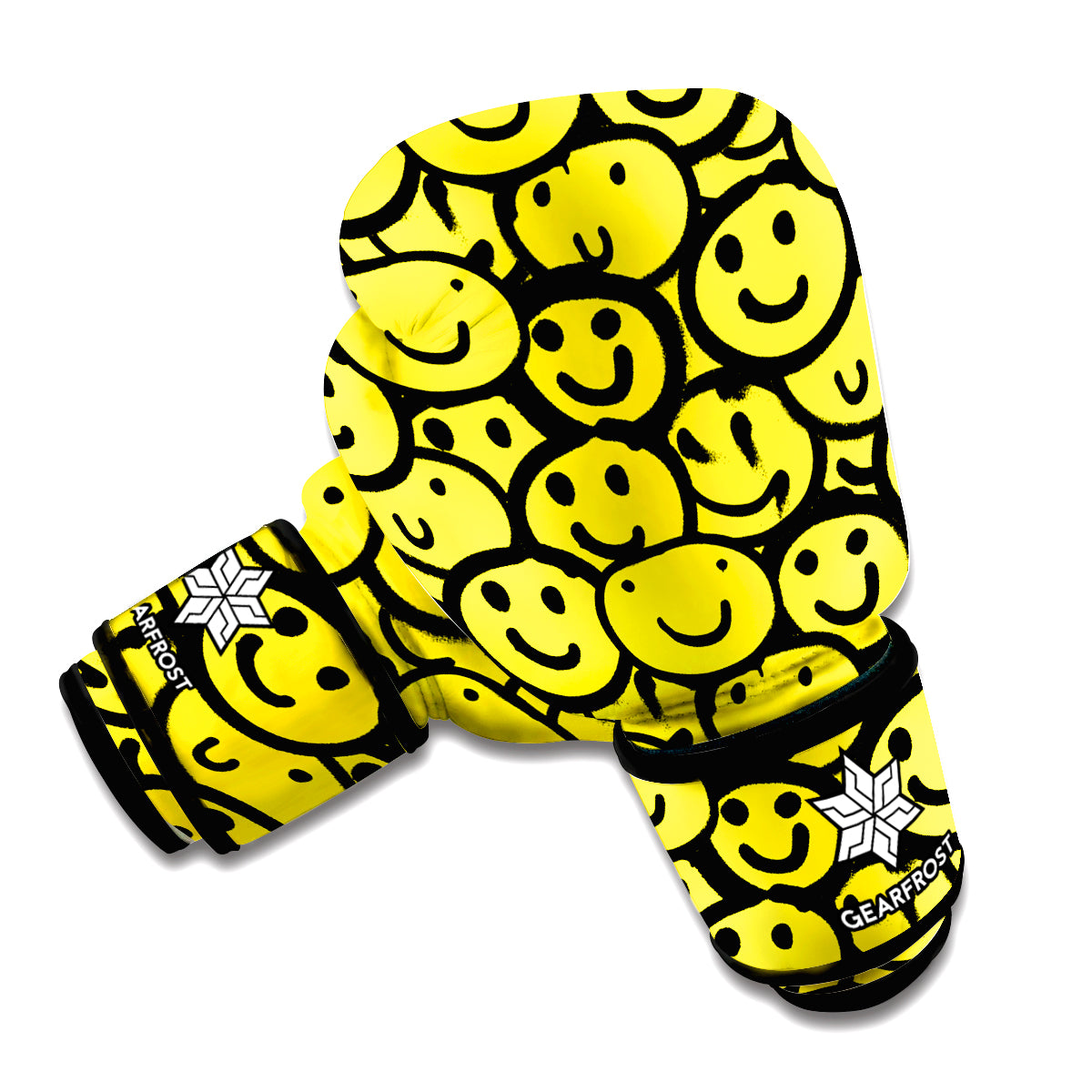 Graffiti Happy Emoji Pattern Print Boxing Gloves