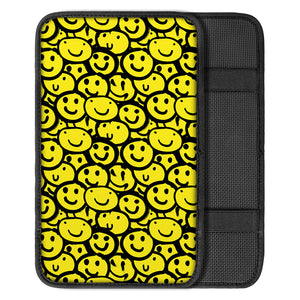 Graffiti Happy Emoji Pattern Print Car Center Console Cover