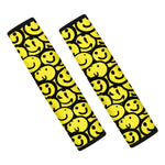 Graffiti Happy Emoji Pattern Print Car Seat Belt Covers