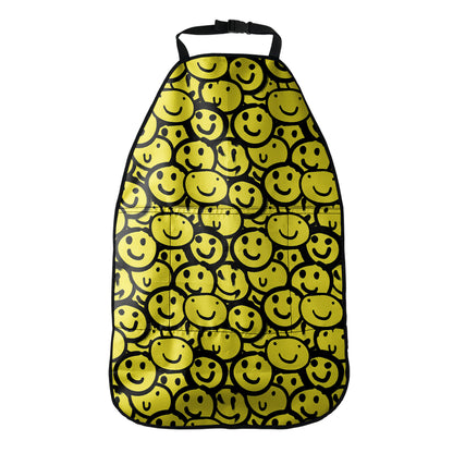 Graffiti Happy Emoji Pattern Print Car Seat Organizers
