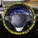 Graffiti Happy Emoji Pattern Print Car Steering Wheel Cover